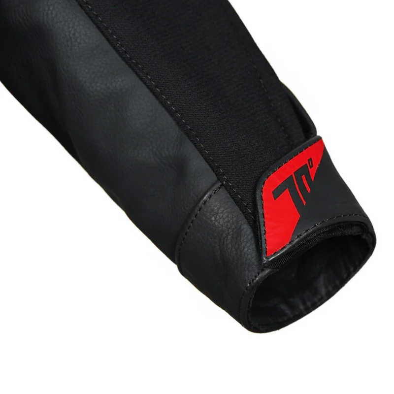 Kožená bunda na motorku Seventy Degrees SD-JL24 Spoiler čierno-červená