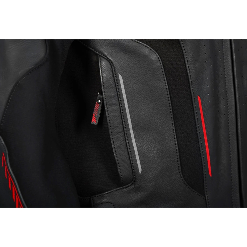 Kožená bunda na motorku Seventy Degrees SD-JL24 Spoiler čierno-červená