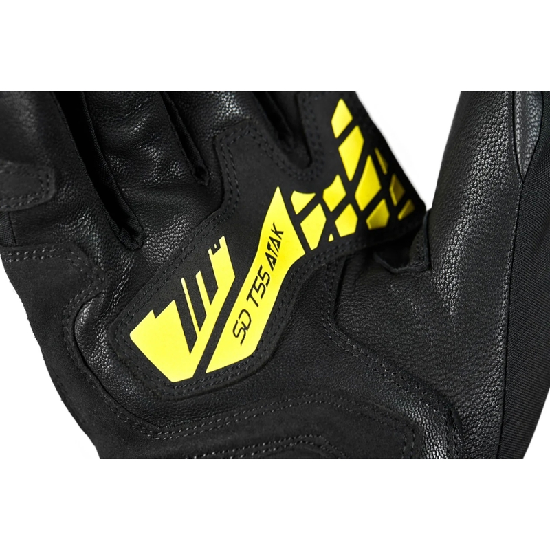 Rukavice na motorku Seventy Degrees SD-T55 Atak čierno-fluo žlté