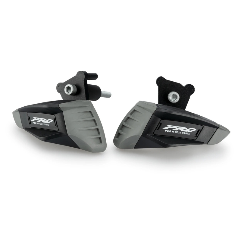 Posuvníky rámu PUIG PRO 2.0 čierny s šedou gumou pre KAWASAKI Ninja 500 2024-2026