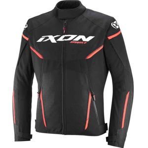 Bunda na motorku IXON Striker 2 čierno-bielo-červená