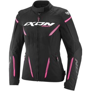 Dámska bunda na motorku IXON Striker 2 Lady čierno-ružová