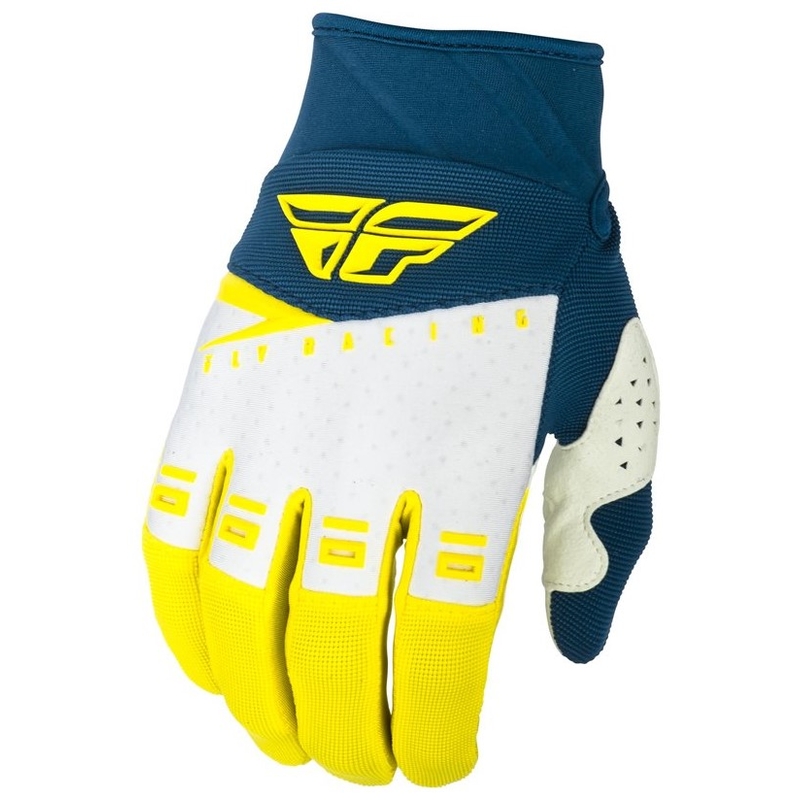 Motocrossové rukavice FLY Racing F-16 2019 - USA žlto-bielo-modré výpredaj