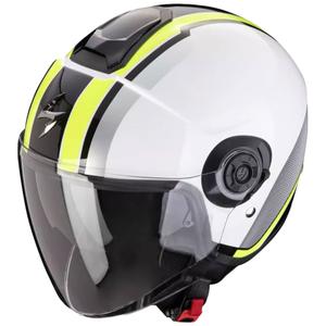 Otvorená prilba na motocykel Scorpion EXO-CITY II VEL bielo-fluorescenčno žltá