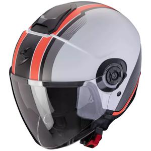 Otvorená prilba na motocykel Scorpion CORPION EXO-CITY II VEL matná šedo-červená