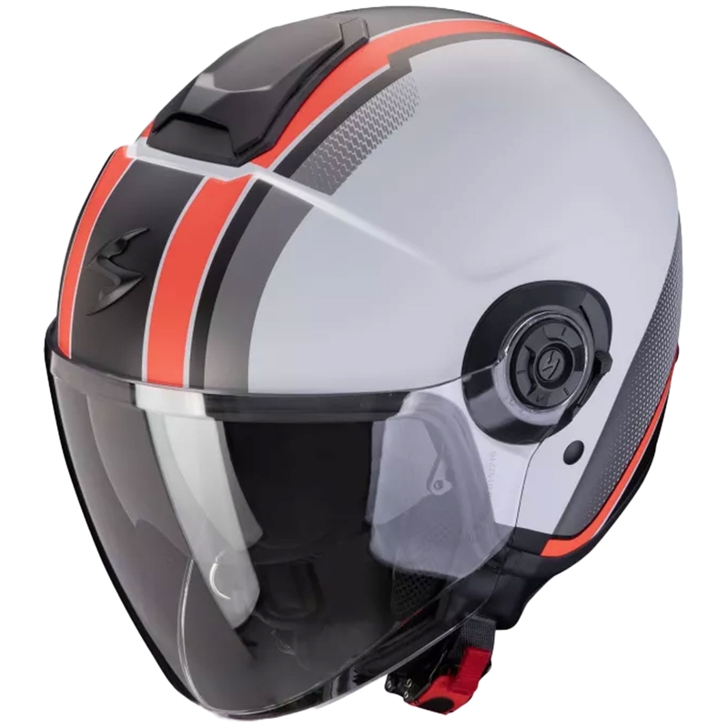 Otvorená prilba na motocykel Scorpion CORPION EXO-CITY II VEL matná šedo-červená