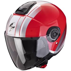 Otvorená prilba na motorku Scorpion EXO-CITY II VEL červeno-biela