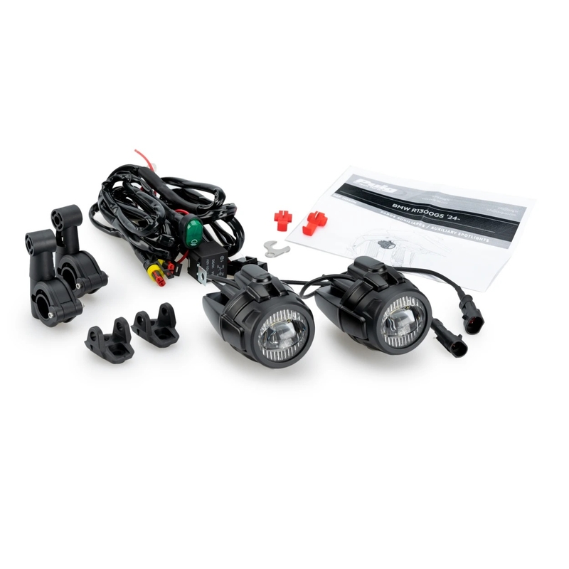 Prídavné svetlá PUIG BEAM čierna set with accessories, homologated