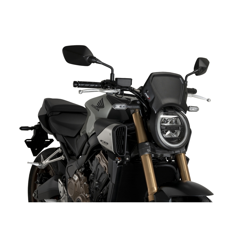 Plexi na motorku PUIG FRONTAL PLATE čierna hliník