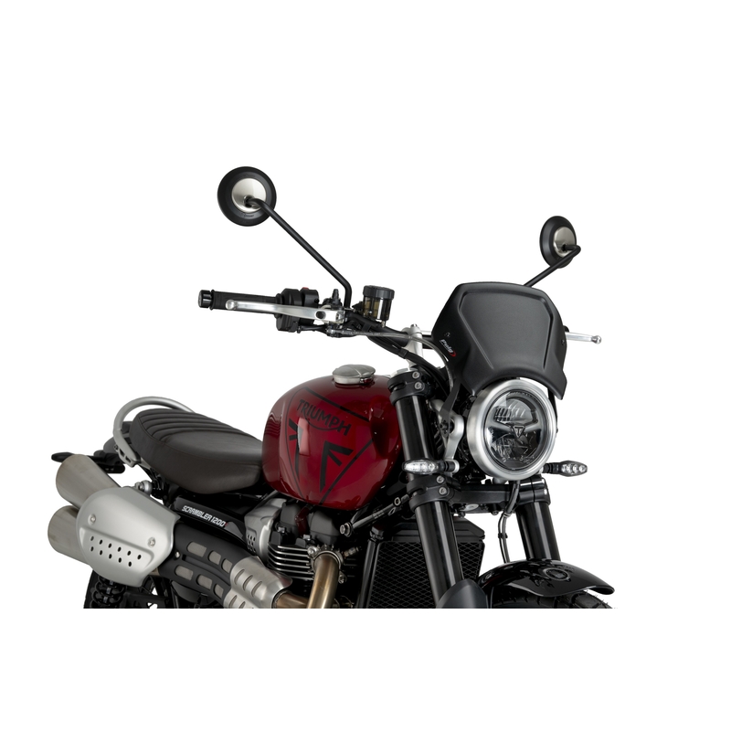 Plexi na motorku PUIG FRONTAL PLATE čierna hliník