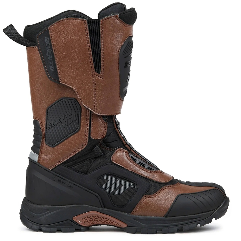 Topánky na motorku Seventy Degrees SD-BA6 Stelvio High hnedé