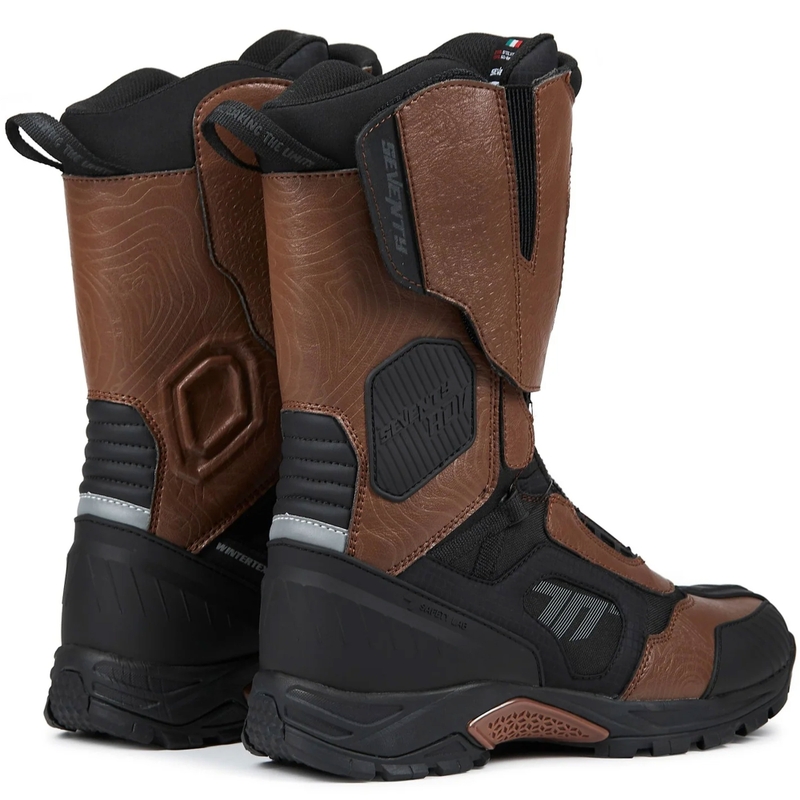 Topánky na motorku Seventy Degrees SD-BA6 Stelvio High hnedé