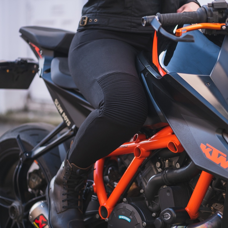 Dámske legíny na motorku Oxford Super Moto čierne
