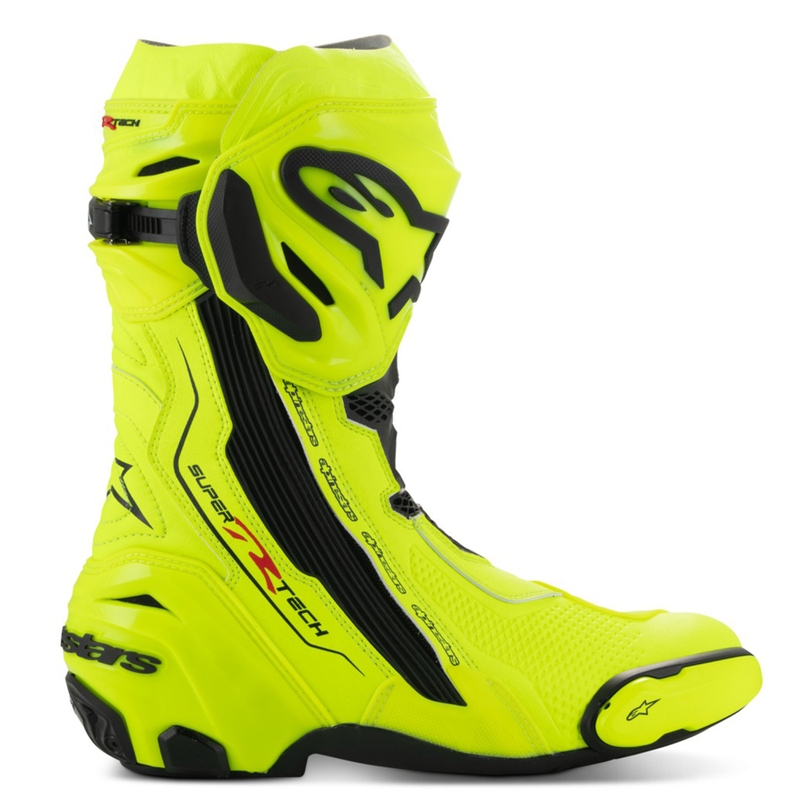 Topánky na motorku Alpinestars Supertech R fluo žlto-čierne