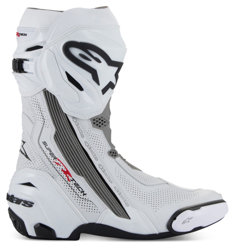 Topánky na motorku Alpinestars Supertech R Vented bielo-svetlo šedo-čierne