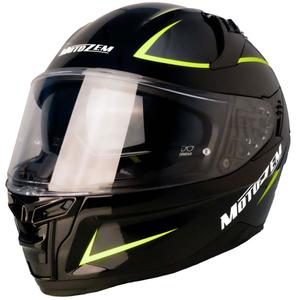 Integrálna helma na motorku MotoZem Guardian čierno-žltá - II. akosť