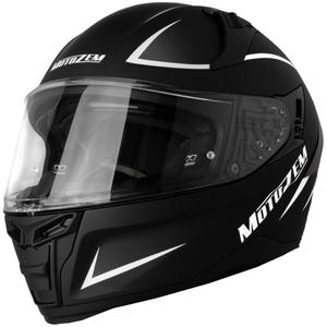 Integrálna helma na motorku MotoZem Guardian matná čierno-bielo-šedá - II. akosť