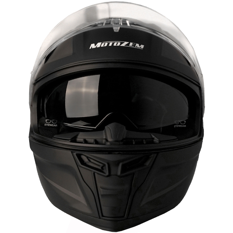 Integrálna helma na motorku MotoZem Guardian matná čierna - II. akosť