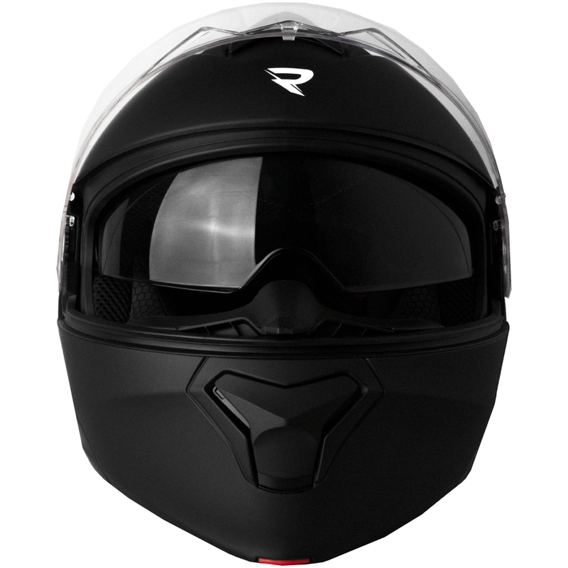 Vyklápacia helma na motorku Street Racer Fury matná čierna - II. akosť