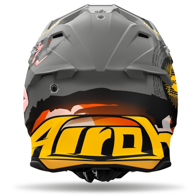 Motokrosová prilba Airoh Twist 3 Adventure šedo-žltá