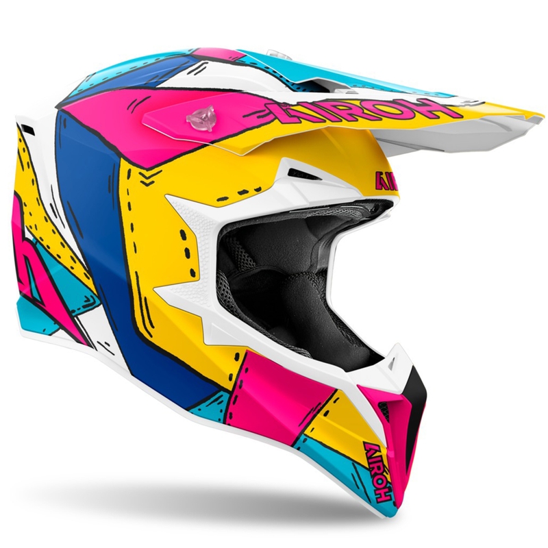 Motokrosová prilba Airoh Wraaap Paint matná multicolor