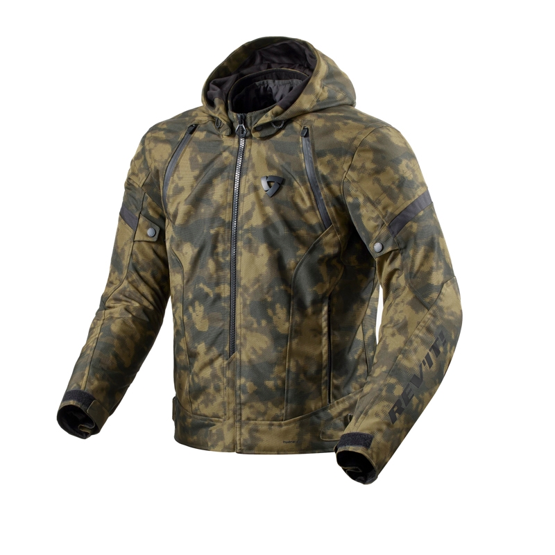 Bunda na motorku Revit Flare 3 H2O camo tmavo zelená