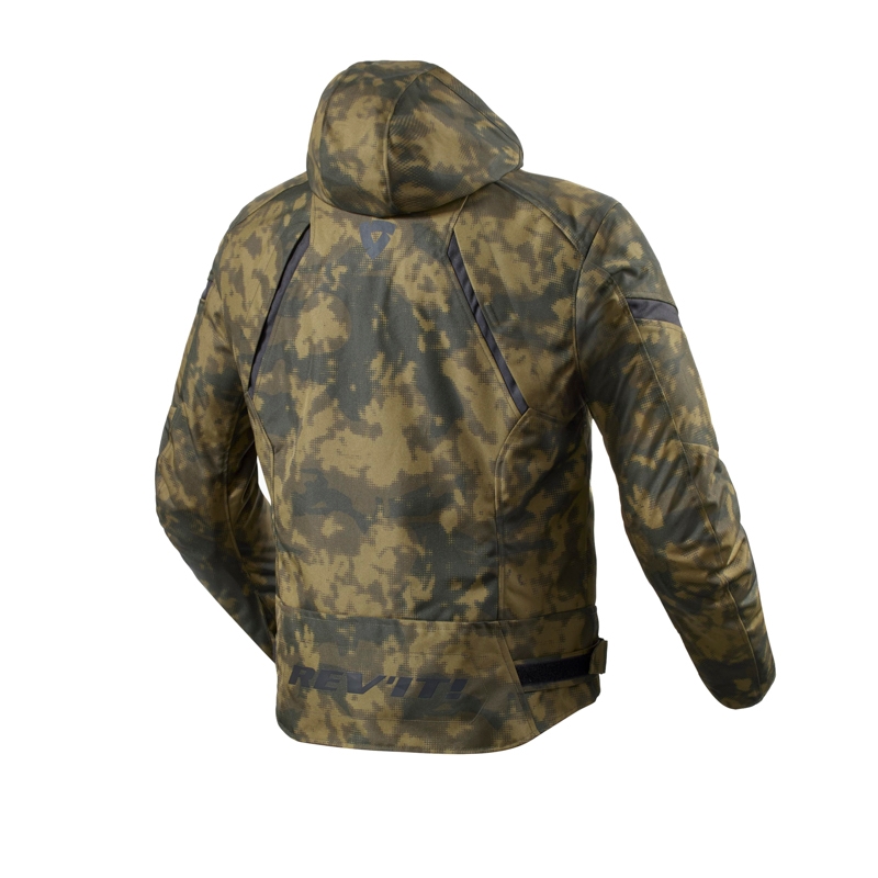 Bunda na motorku Revit Flare 3 H2O camo tmavo zelená