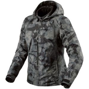 Dámska bunda na motorku Revit Flare 3 H2O camo tmavo šedé