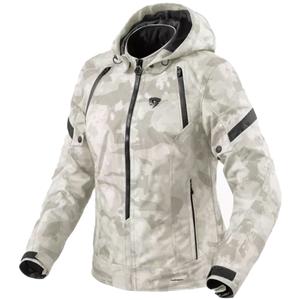 Dámska bunda na motorku Revit Flare 3 H2O camo šedo-biela