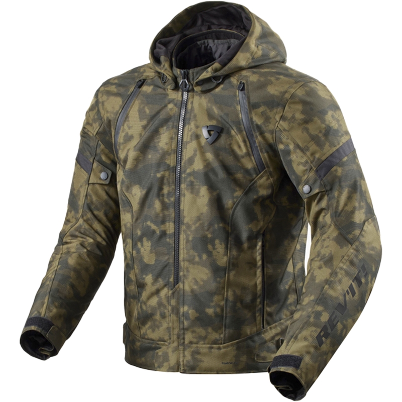 Bunda na motorku Revit Flare 3 H2O camo tmavo zelená