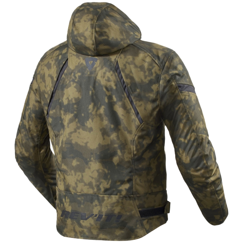 Bunda na motorku Revit Flare 3 H2O camo tmavo zelená