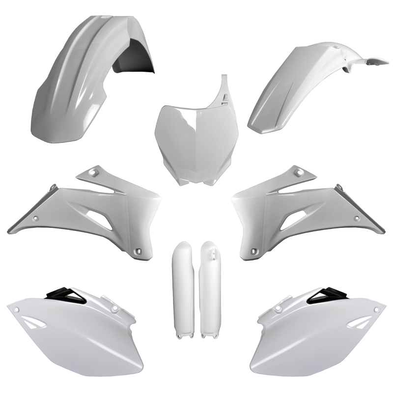 Sada plastov POLISPORT biela pre YAMAHA YZ 250 F 2008-2009, YAMAHA YZ 450 F 2008-2009