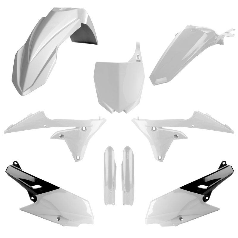 Sada plastov POLISPORT biela pre YAMAHA YZ 250 F 2014-2018, YAMAHA YZ 450 F 2014-2017
