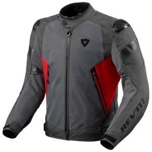 Bunda na motocykel Revit Control Air H2O sivo-červená