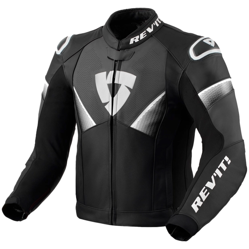 Kožená bunda na motocykel Revit Argon 2 čierno-biela