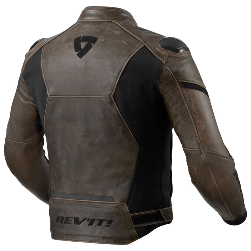 Kožená bunda na motocykel Revit Parallax hnedá