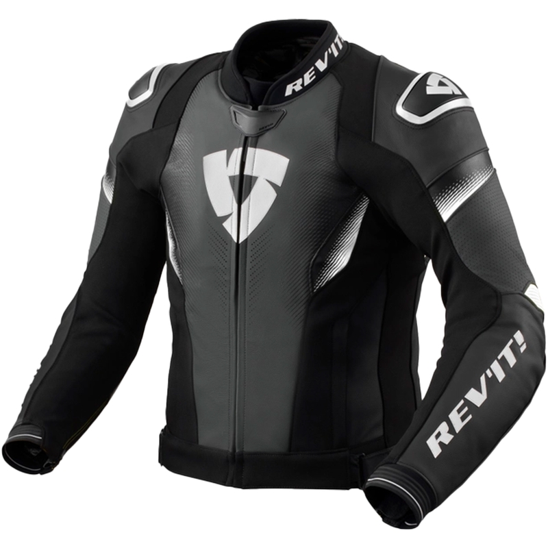 Kožená bunda na motocykel Revit Control čierno-biela