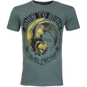 Tričko Yakuza Premium Born To Burn Flying Riots Los Angeles olivovo zelené