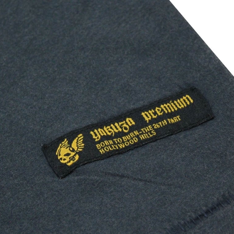 Tričko Yakuza Premium Rude a Rough Born to Burn - Los Angeles modré