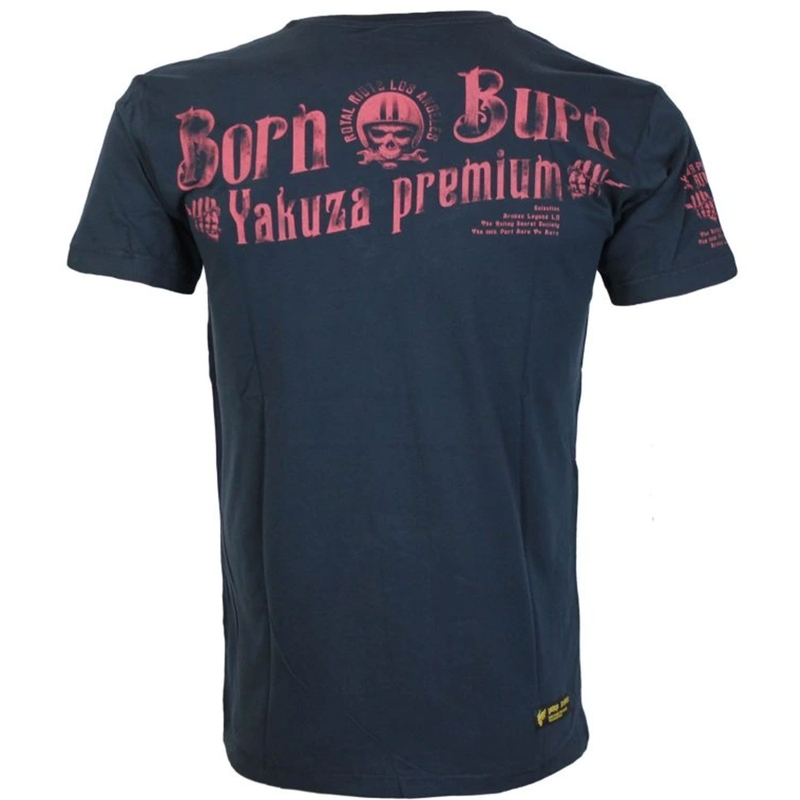 Tričko Yakuza Premium Hell Rider - Born to Burn tmavo modré