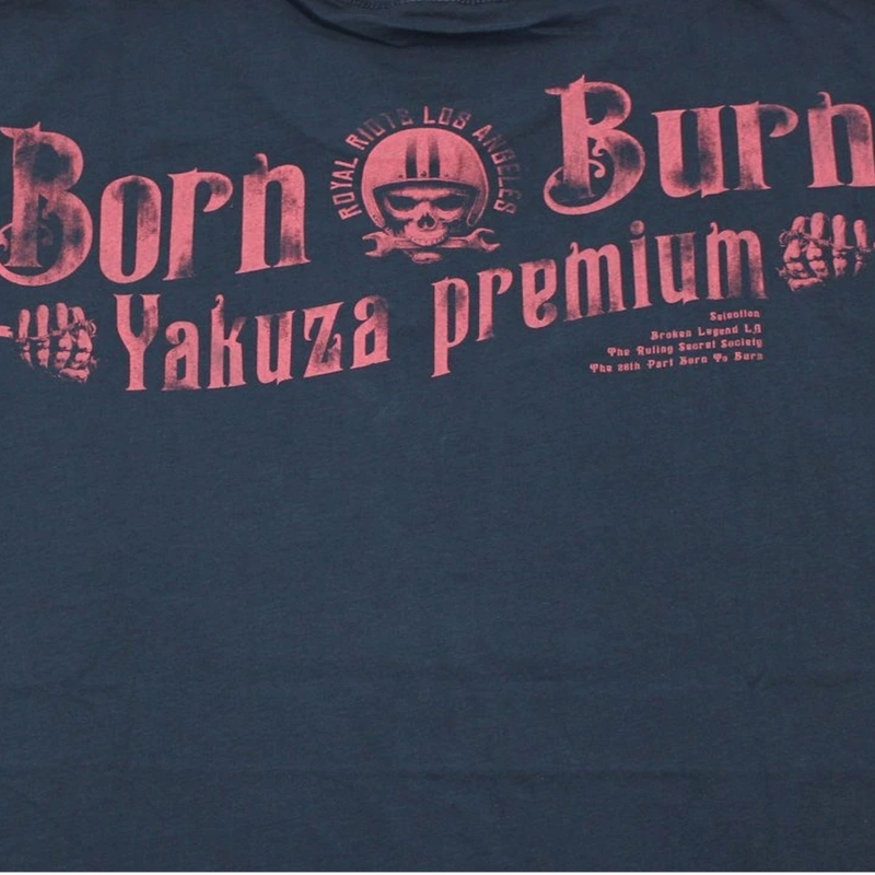 Tričko Yakuza Premium Hell Rider - Born to Burn tmavo modré