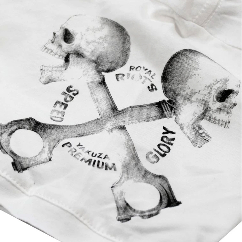 Tričko Yakuza Premium Rude a Rough Born to Burn - Los Angeles biele