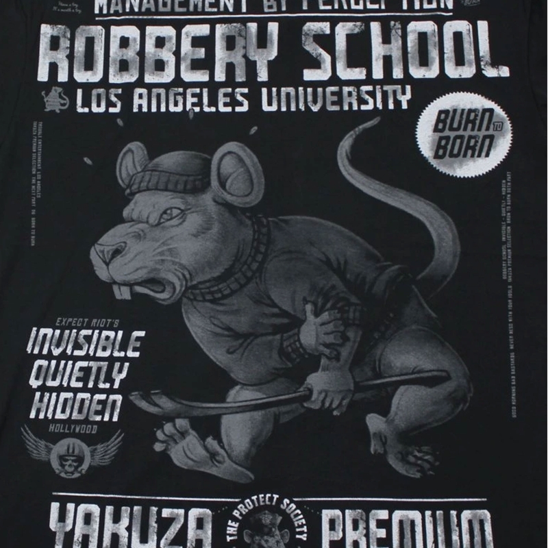 Tričko Yakuza Premium Robbery School - Los Angeles čierne
