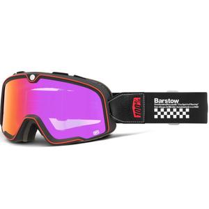 Motokrosové okuliare 100% Barstow Erban s červeným plexi