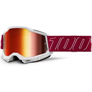 Motokrosové okuliare 100% Accuri 2 Redline s červeným plexi
