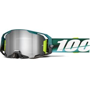 Motokrosové okuliare 100% ARmatic Polarity so strieborným plexi
