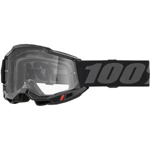 Detské motokrosové okuliare 100% Accuri 2 Junior čierne s čírym plexi