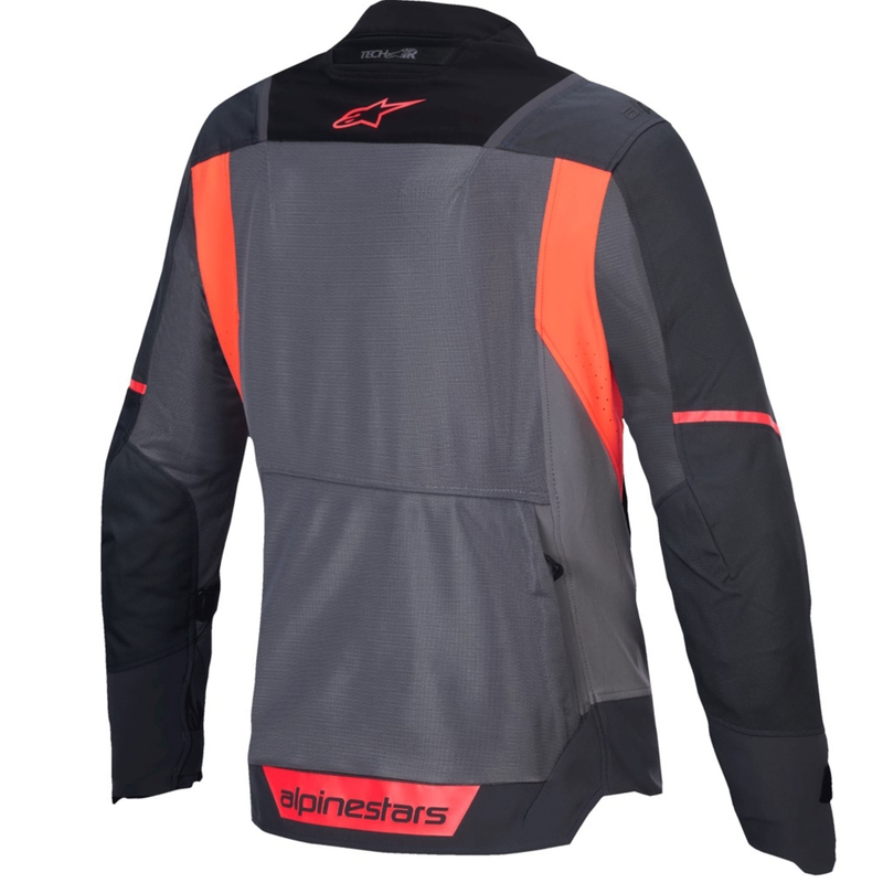 Dámska bunda na motorku Alpinestars Stella ST-2 Air šedo-tmavo šedo-fluo koralová