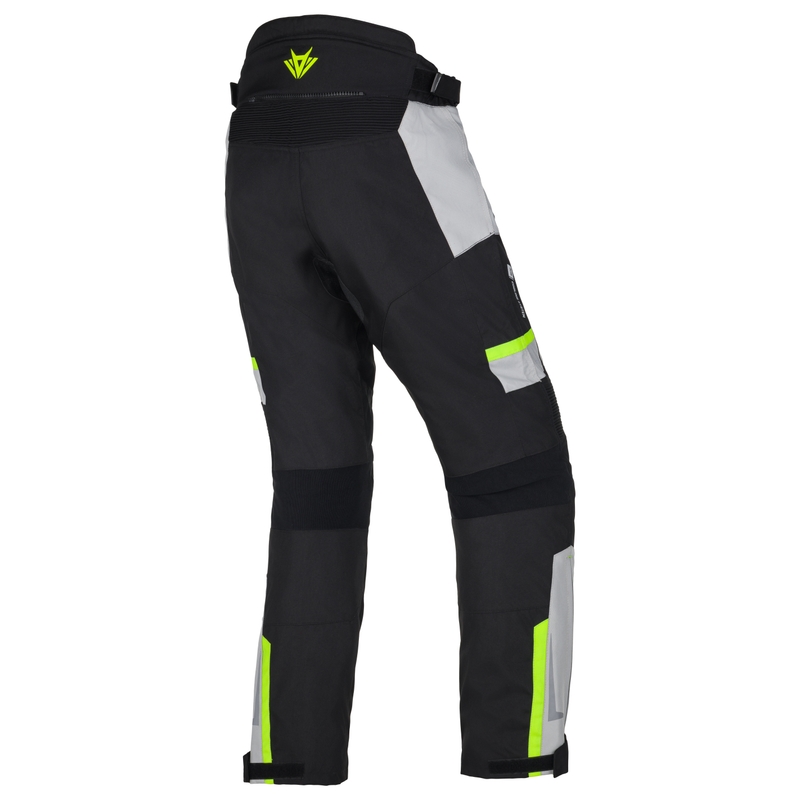 Skrátené nohavice na motorku RSA EXO 2 čierno-šedo-fluo žlté