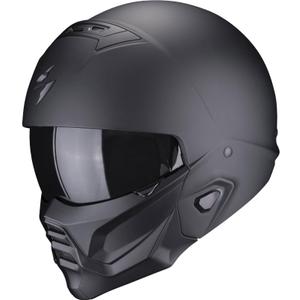 Otvorená prilba na motorku s maskou Scorpion EXO-COMBAT II Solid čierna matná
